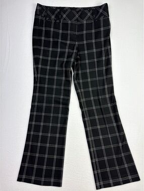 Ann Taylor LOFT Marisa Black and White Plaid Dress Pants Size 8